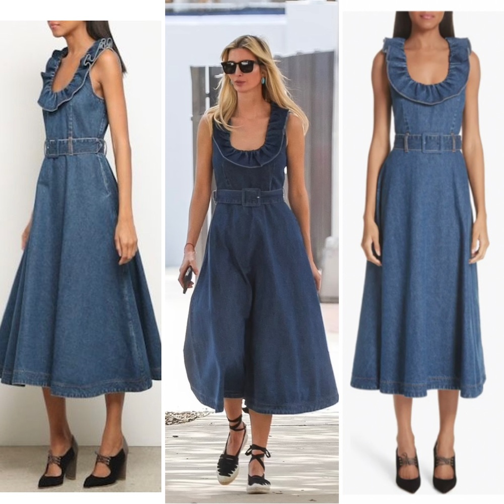 Co. Essentials Belted denim dress size Medium